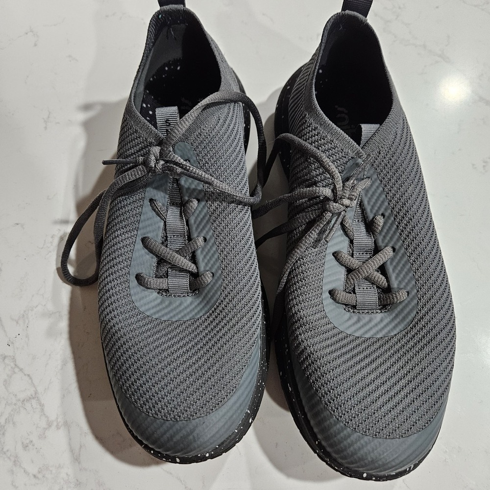 Snibbs ROVR Charcoal Knit Lace Up Men's Low Top Athletic Sneakers